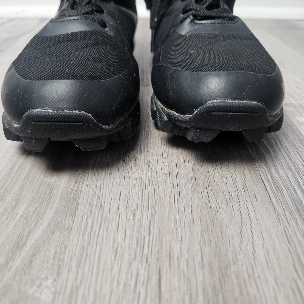 Riddell Heater Mid Strap RM Football Cleats Men 7.5D Black White Mid Top Shoes - Picture 6 of 15